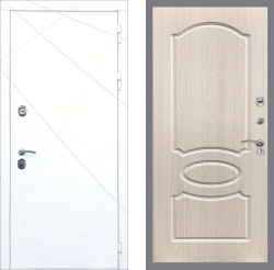 Дверь Рекс (REX) 13 Силк Сноу ФЛ-128 Белёный дуб