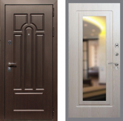 Дверь Рекс (REX) Эврика ФЛ-120 с зеркалом Белёный дуб