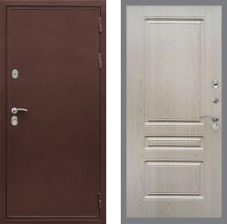 Дверь Рекс (REX) 5 (металл 3 мм) ФЛ-243 Беленый дуб